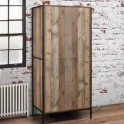 Urbana Wooden Wardrobe With 2 Doors In Rustic