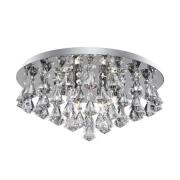 Hanna 6 Lamp Semi Flush Ceiling Light Finished In Chrome