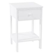 Outwell Shaker Petite Bedside Cabinet In White 1 Drawer