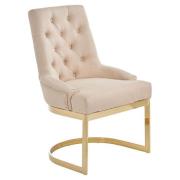 Azaltro Upholstered Linen Fabric Dining Chair In Natural