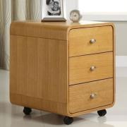 Cohen Office Pedestal In Oak With 3 Drawers