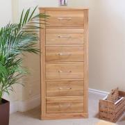 Fornatic Wooden Chest Of Drawers In Mobel Oak With 6 Drawers