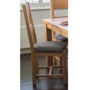 Brex Grey Fabric Seat Dining Chair In Natural