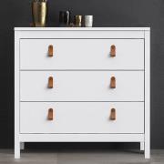 Barcila Chest Of Drawers In White With 3 Drawers