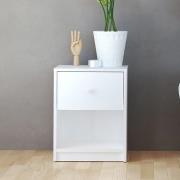 Maiton Wooden 1 Drawer Bedside Cabinet In White