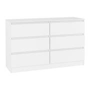 Mcgowan Wooden Chest Of Drawers In White With 6 Drawers