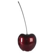 Celebration Ceramic Cherry Sculpture In Metallic Wine Red