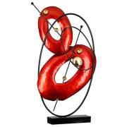 Gallery Metal Sculpture In Red And Black