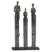 Fishing Poly Design Sculpture In Antique Bronze And Grey