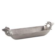 Ferries Aluminium Large Deer Display Tray In Silver