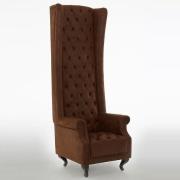 Radisson Tall Porter Chair In Brown With Wooden Legs