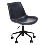 Bloomsburg Leather Home And Office Chair In Grey