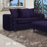 Worley Malta Plush Velour Fabirc 2 Seater Sofa In Ameythst