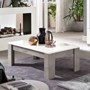 Breta High Gloss Coffee Table Rectangular In White And Grey