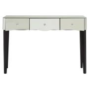 Dingolay MDF Console Table With Mirrored Glass And Wood Legs