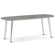 Leilexi Wooden Coffee Table With Chrome Legs In Stone Effect