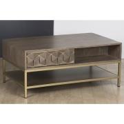 Elyton Coffee Table In Grey Wash With 1 Drawer