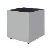 Carolex Square Black Glass Side Table With Chrome Base