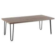 Boroh Wooden Coffee Table With Black Metal Legs In Natural