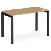 Arkos 1200mm Wooden Computer Desk In Oak With Black Legs