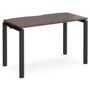 Arkos 1200mm Wooden Computer Desk In Walnut With Black Legs