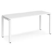 Arkos 1600mm Wooden Computer Desk In White With White Legs