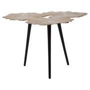 Pratt Large Aluminium Ginkgo Leaf Side Table In Gold And Black