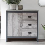 Balcombe Wooden Sideboard In Grey With 1 Door And 3 Drawers