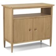 Skier Wooden Open Sideboard In Light Solid Oak