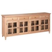 Lyox Wooden 4 Doors 4 Drawers Sideboard In Natural