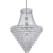 Louis Philipe Chandelier Light In Chrome With Crystal Beads