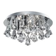 Hanna 4 Light Crystal Ceiling Light In Chrome