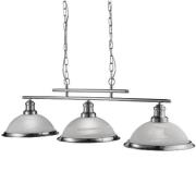 Bistro 3 Light Ceiling Bar In Satin Silver