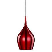 Vibrant 12cm Pendant Light In Wine Red