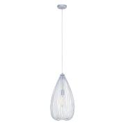 Lavish Iron Teardrop Pendant Light In Silver