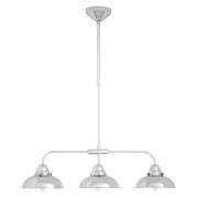 Jaspro 3 Steel Shades Pendant Light In Chrome