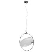 Lunarto Small White Glass Shade Pendant Light In Chrome