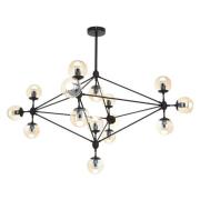 Abita 15 Bulbs Pendant Light In Matte Black