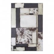 Raze Mosaic Asymmetric Wall Mirror In Antique Black Frame