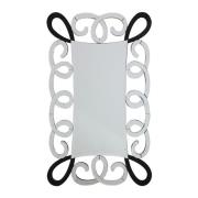 Witoka Scroll Design Wall Mirror In Black And Silver