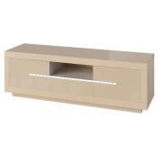 Martley High Gloss TV Stand With 2 Doors In Cream And LED