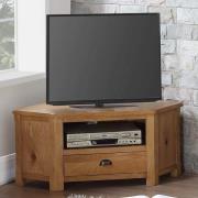 Trevino Corner TV Unit In Oak With 1 Drawer