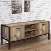 Urbana Wooden TV Stand With 2 Doors In Rustic