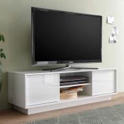 Iconic Wooden TV Stand In White High Gloss With 2 Doors