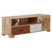 Merova Wooden TV Stand With 1 Door 4 Drawers In Multicolour