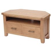 Hampshire Wooden Corner TV Unit In Oak