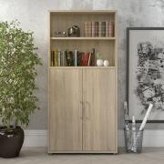 Prax 2 Doors 4 Shelves Office Storage Cabinet In Oak