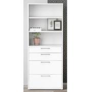 Prax 5 Shelves 2 Drawers Office Storage Cabinet In White