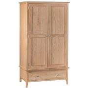 Nassau Large Wooden 2 Doors Wardrobe In Natural Oak