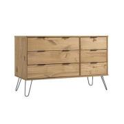 Avoch Wooden Chest Of Drawers In Waxed Pine With 6 Drawers